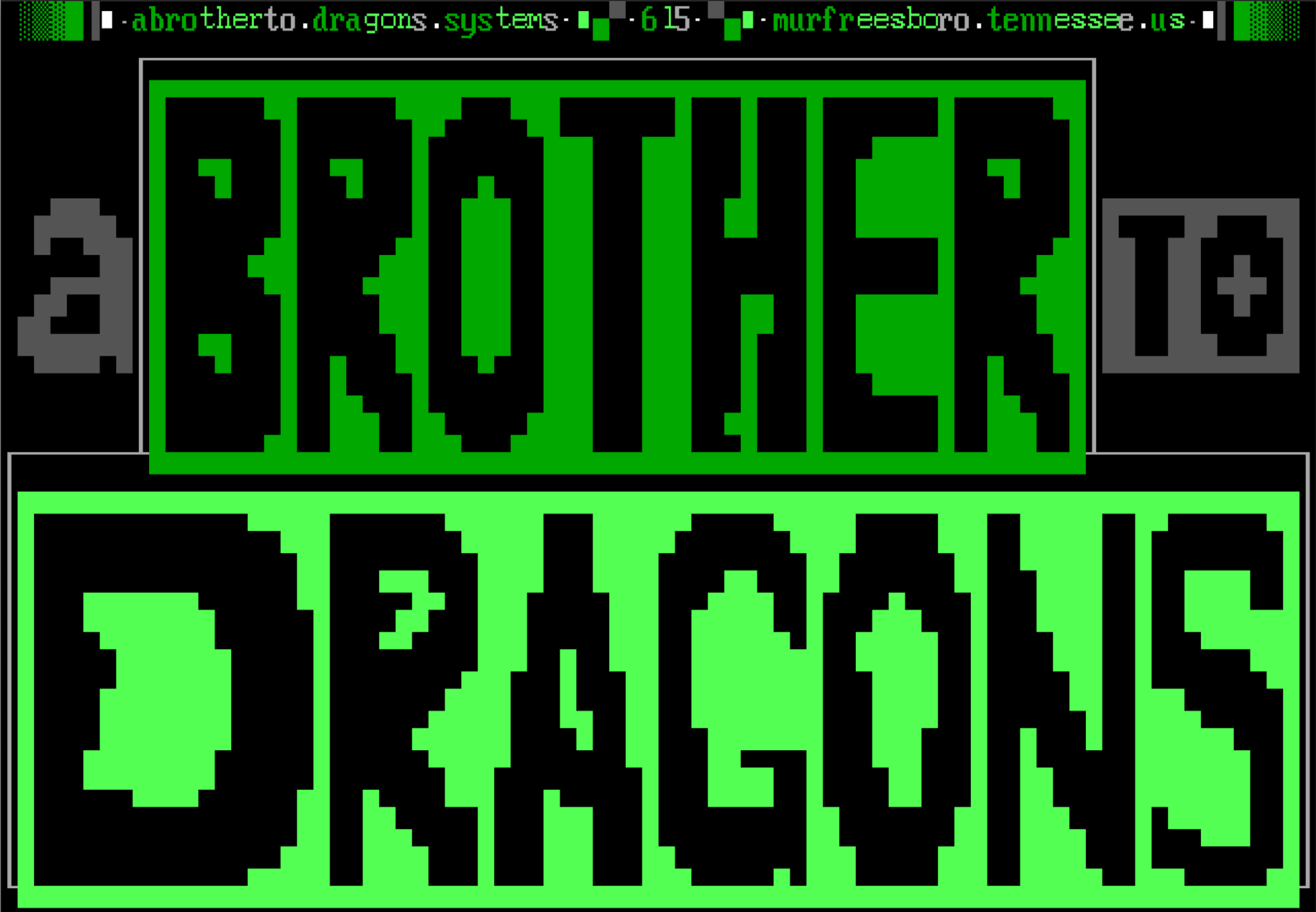Source image for a Brother to Dragons from the 8-Bit Boyz listing