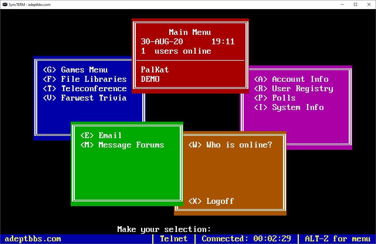 Source image for Adept BBS from the 8-Bit Boyz listing