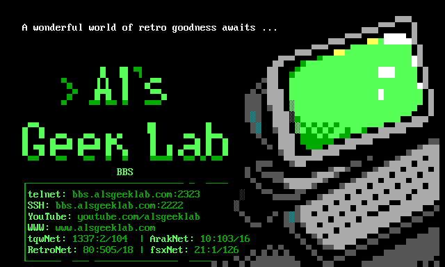 Source image for Al’s Geek Lab BBS from the 8-Bit Boyz listing