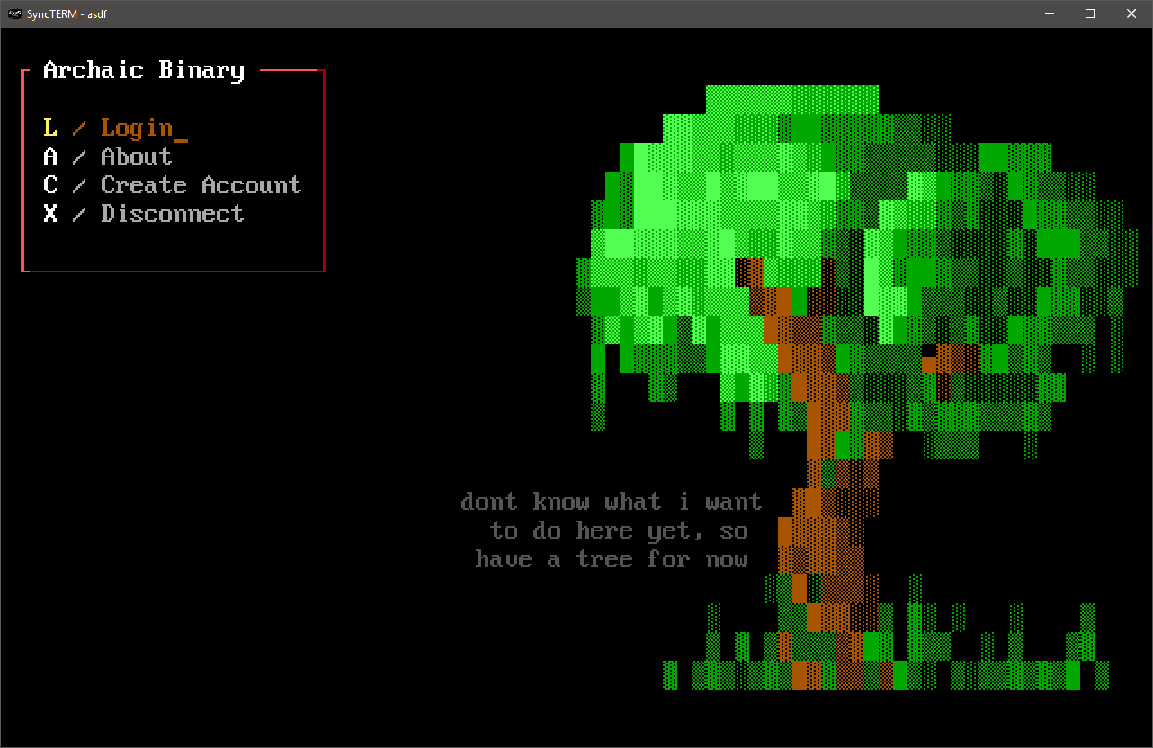 Archaic Binary — additional source screen 1