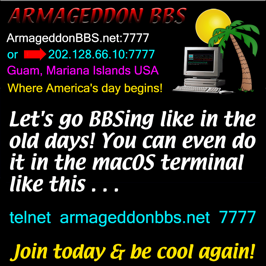 Armageddon BBS — additional source screen 1
