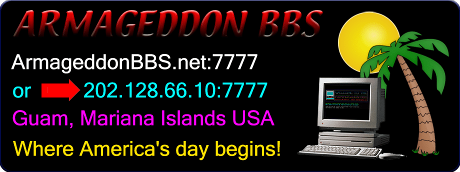Source image for Armageddon BBS from the 8-Bit Boyz listing