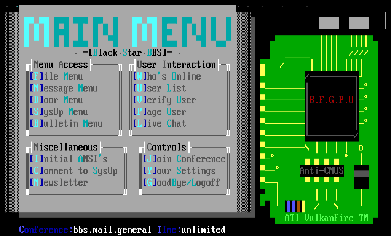 Source image for Black Star BBS from the 8-Bit Boyz listing