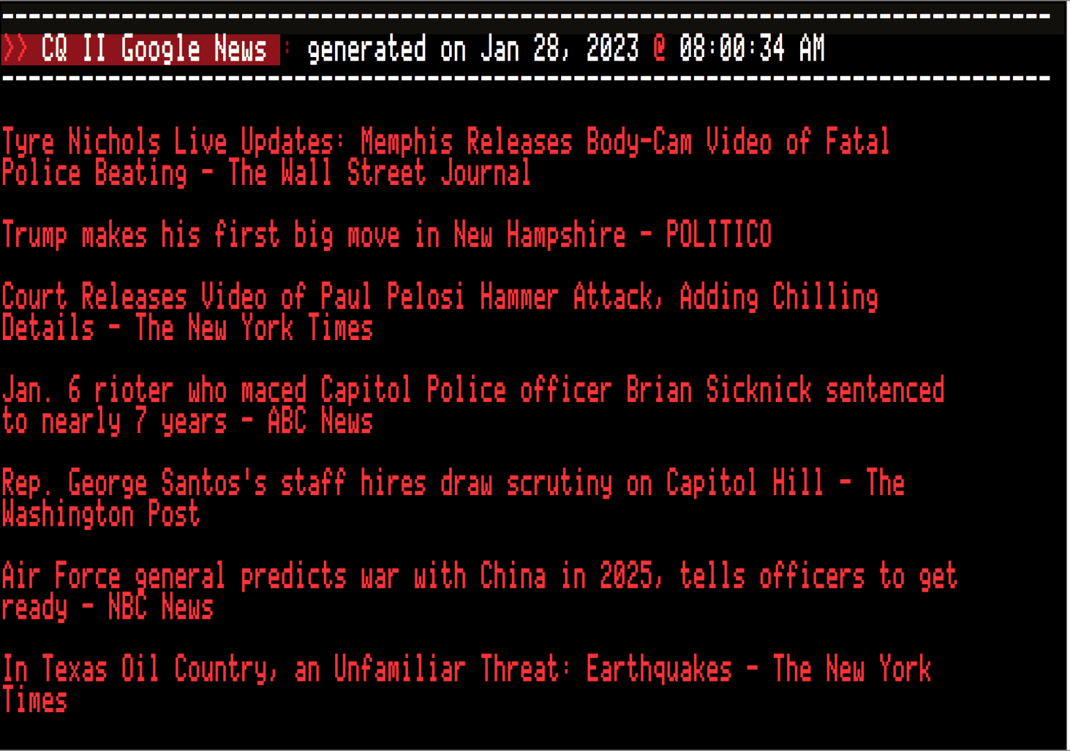 Captain’s Quarters II — additional source screen 4