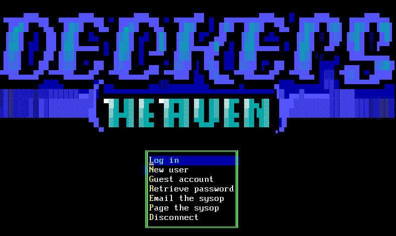Source image for Decker’s Heaven BBS from the 8-Bit Boyz listing