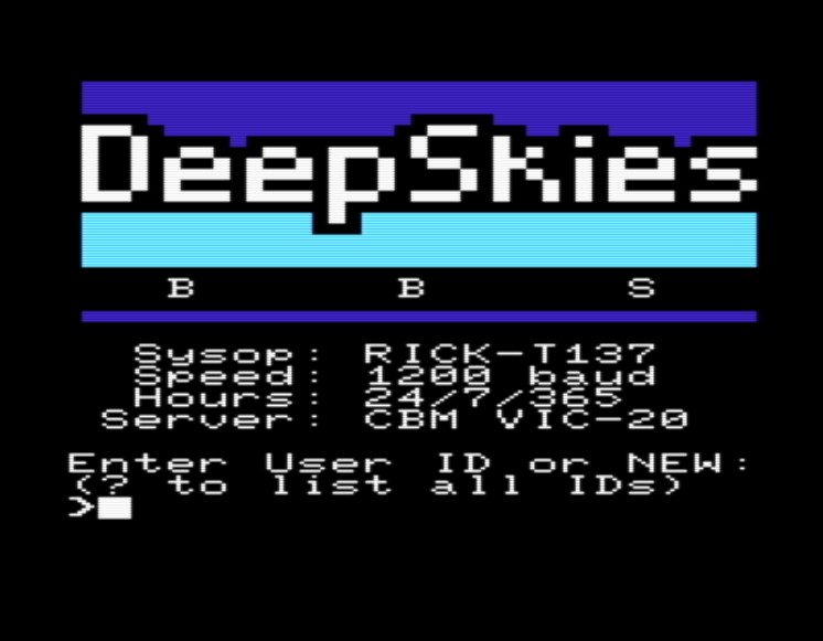 Source image for DeepSkies BBS from the 8-Bit Boyz listing