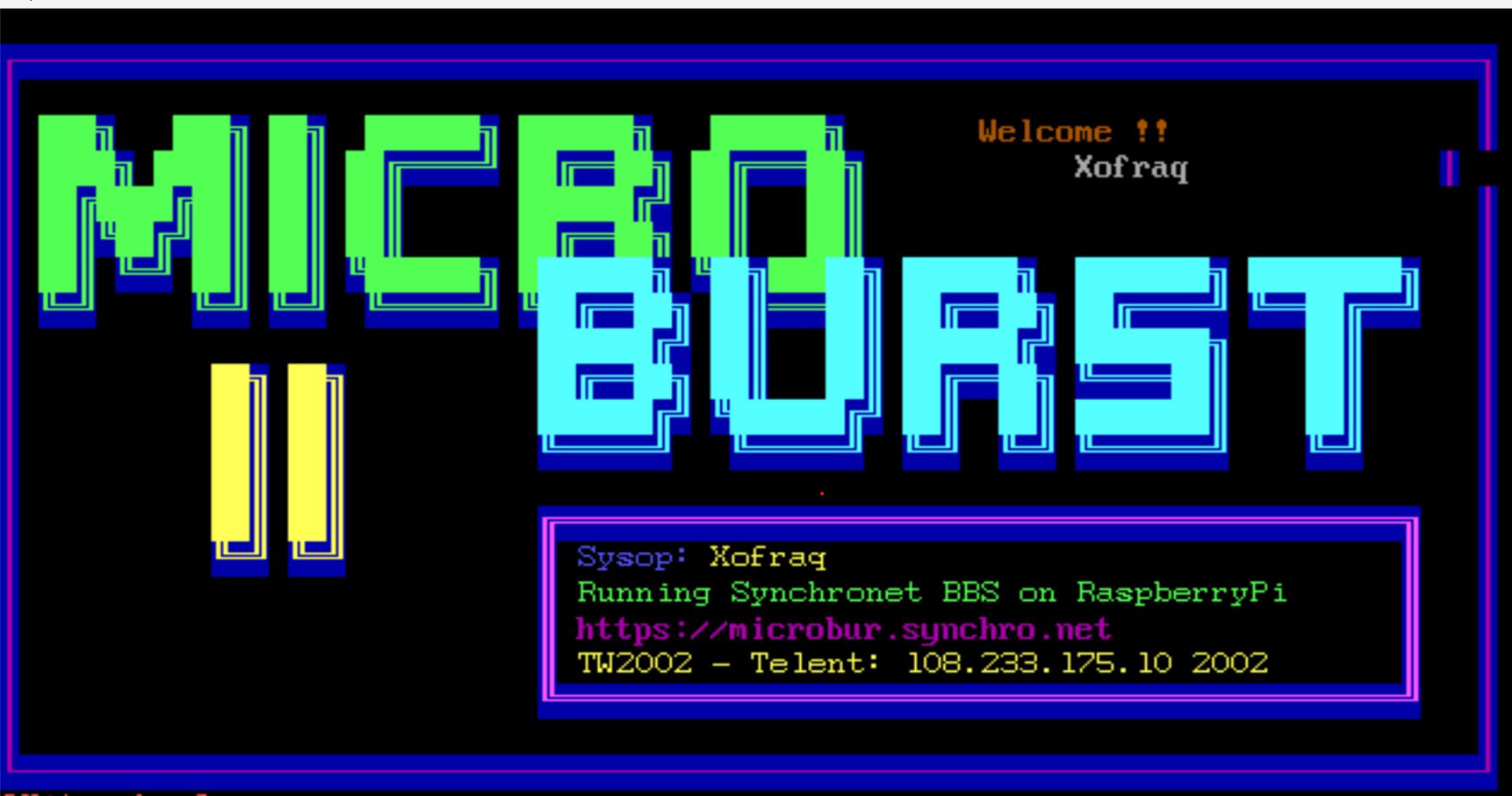 Source image for MicroBurst II BBS from the 8-Bit Boyz listing