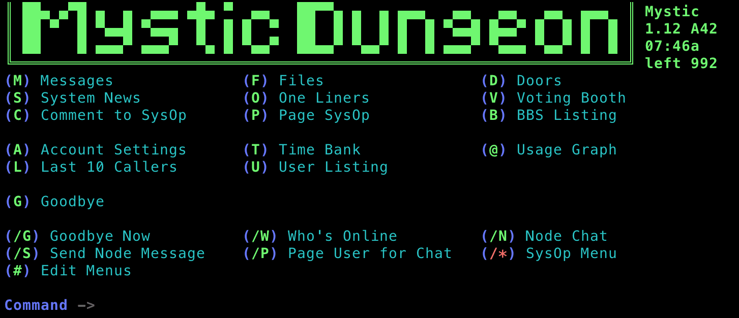Source image for Mystic Dungeon BBS from the 8-Bit Boyz listing