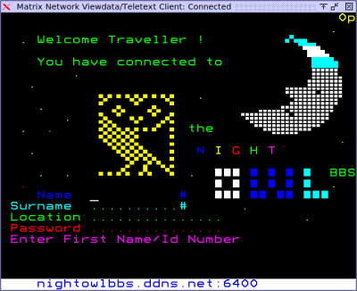 Night Owl BBS — additional source screen 1
