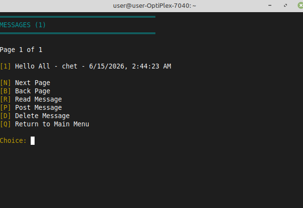 Retro BBS — additional source screen 1