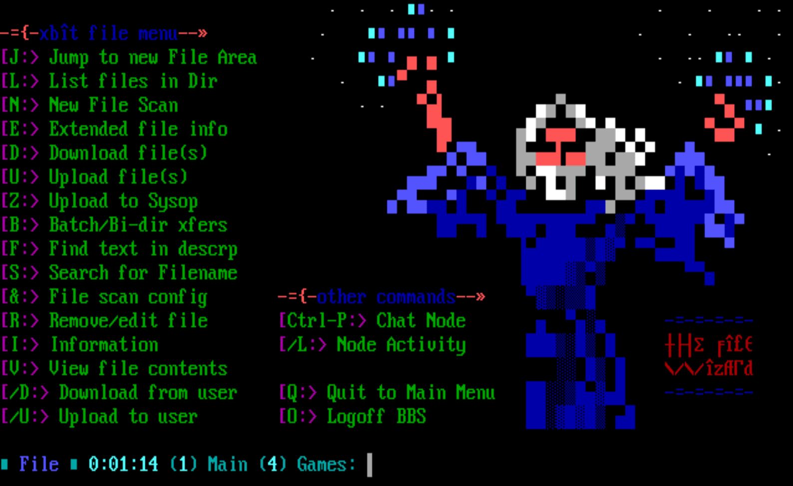The X-Bit BBS — additional source screen 1