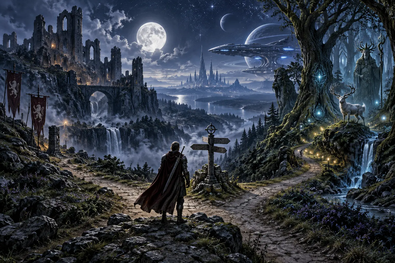 Original fantasy concept illustration for Nightfall.