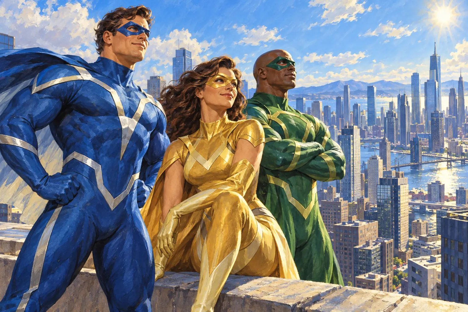 Original superheroes concept illustration for Marvel Untold.