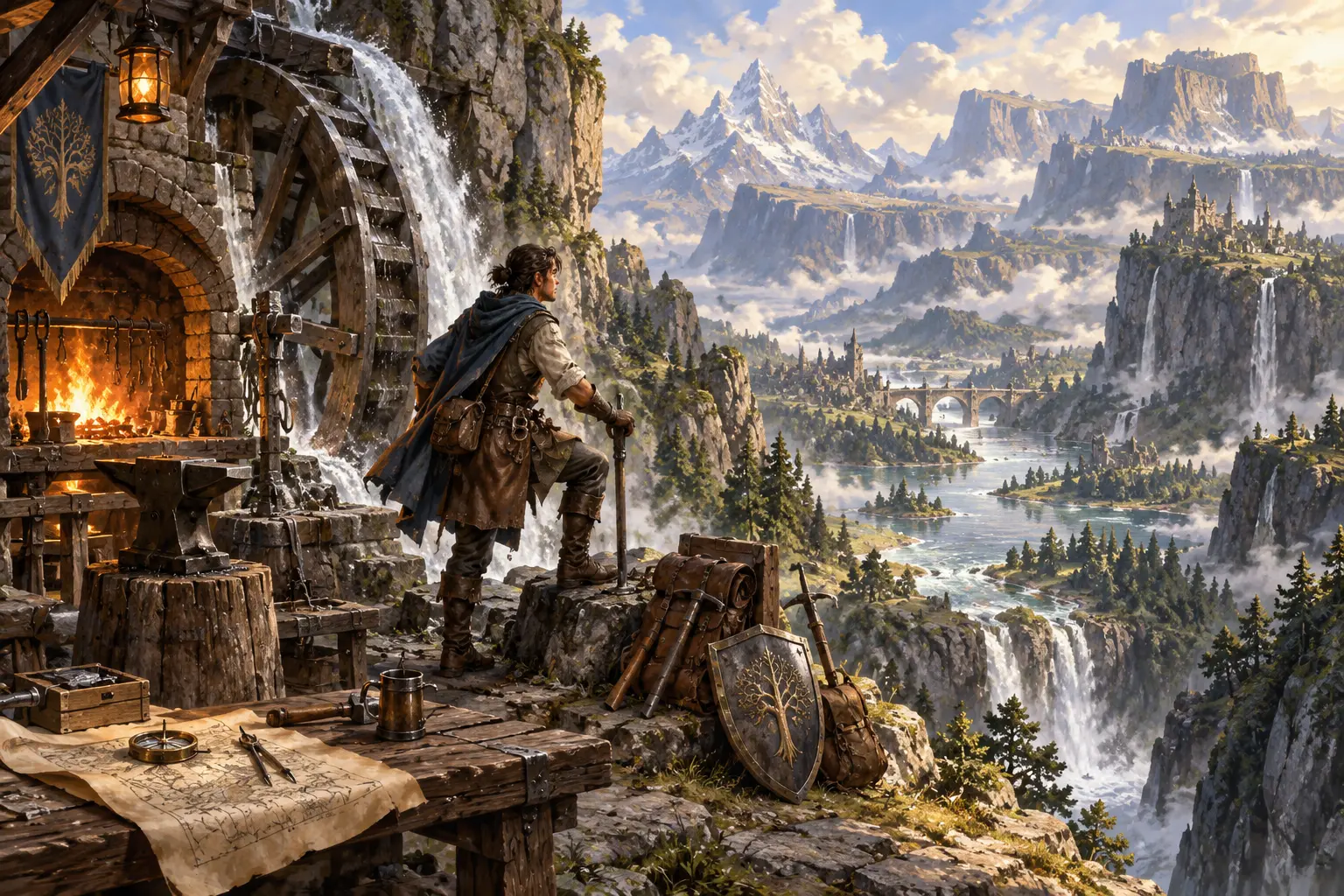 Original middle-earth concept illustration for The 7th Plane.