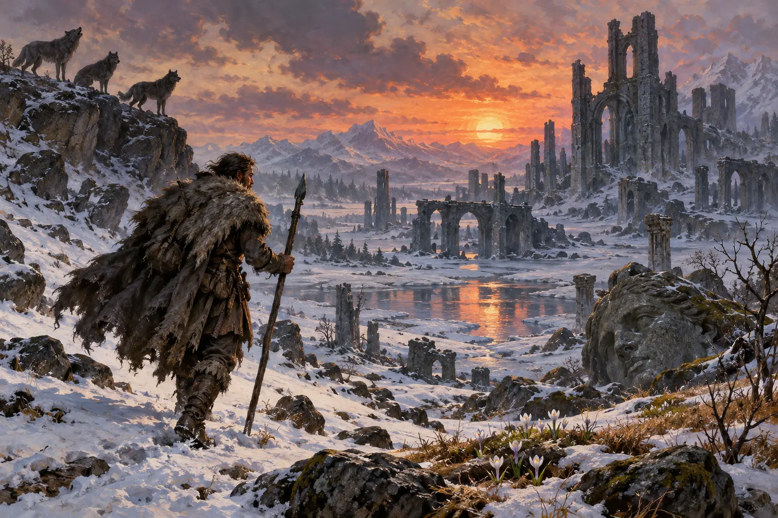 Original fantasy concept illustration for Lament: the Age of Wind and Wolves.