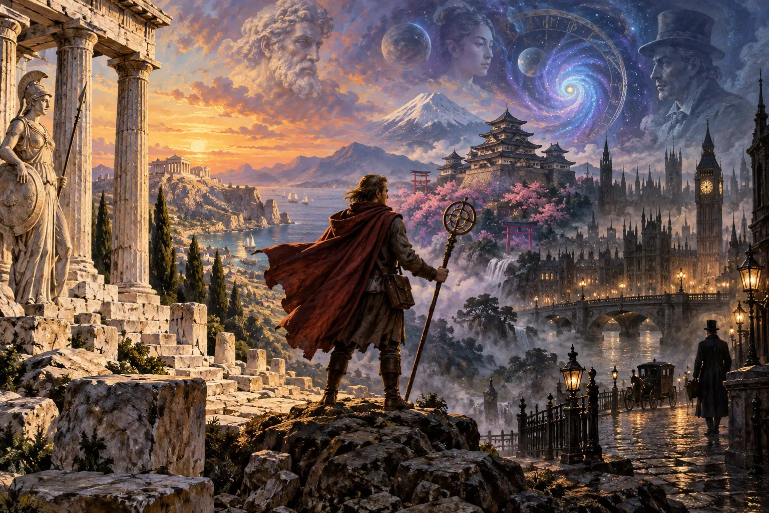Original historical concept illustration for LegendMUD.