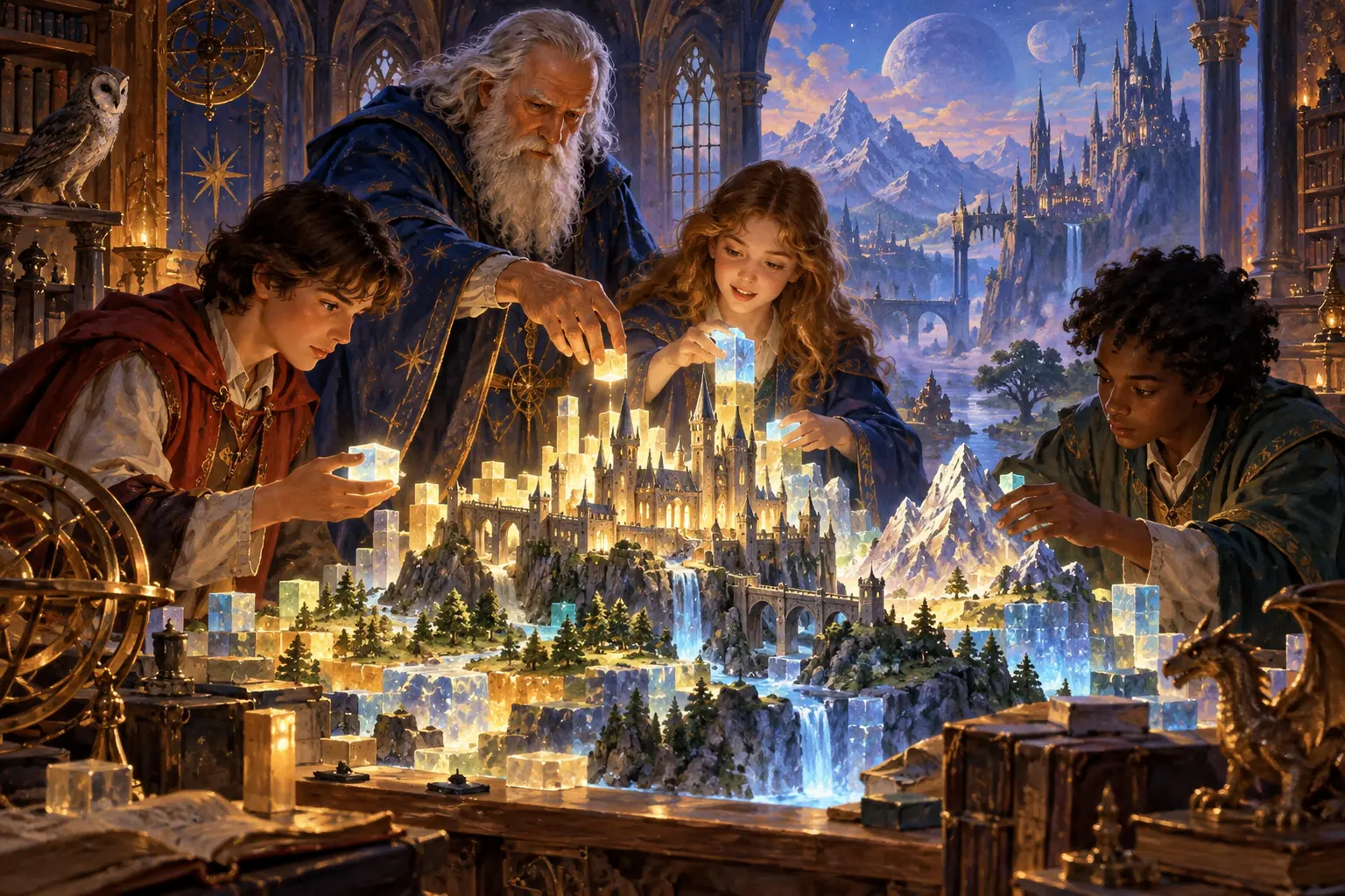 Original educational concept illustration for The Builder Academy.