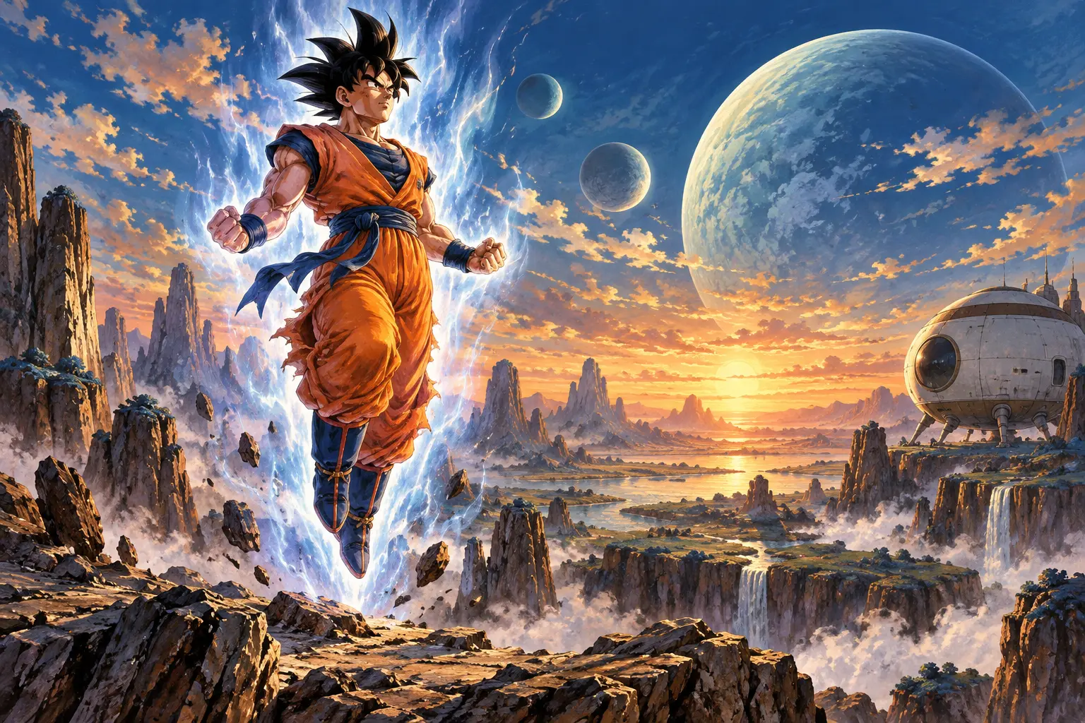 Original dragon ball z concept illustration for Dragonball Universe:MMO.