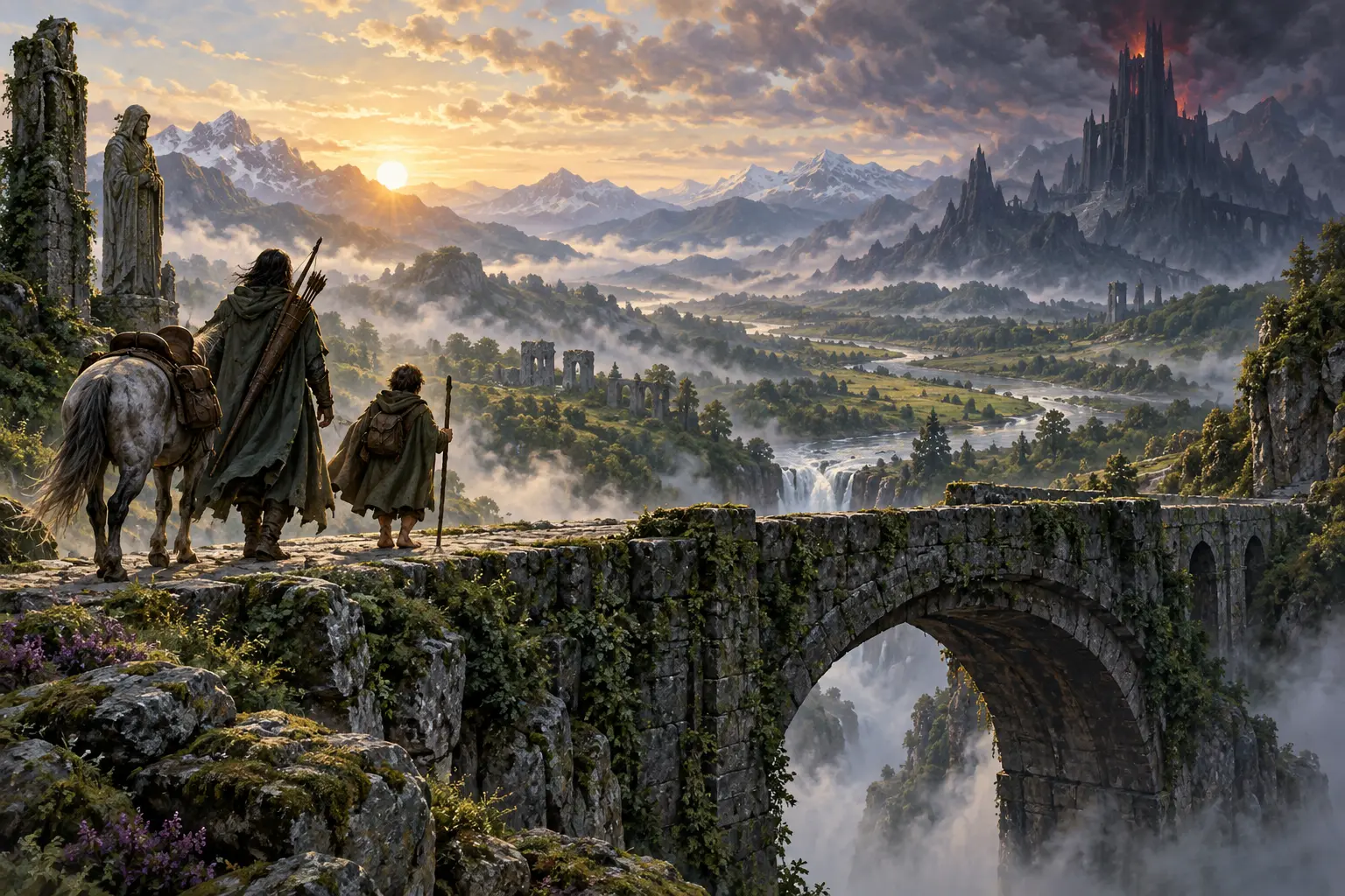 Original middle-earth concept illustration for MUME — Multi-Users in Middle-earth.