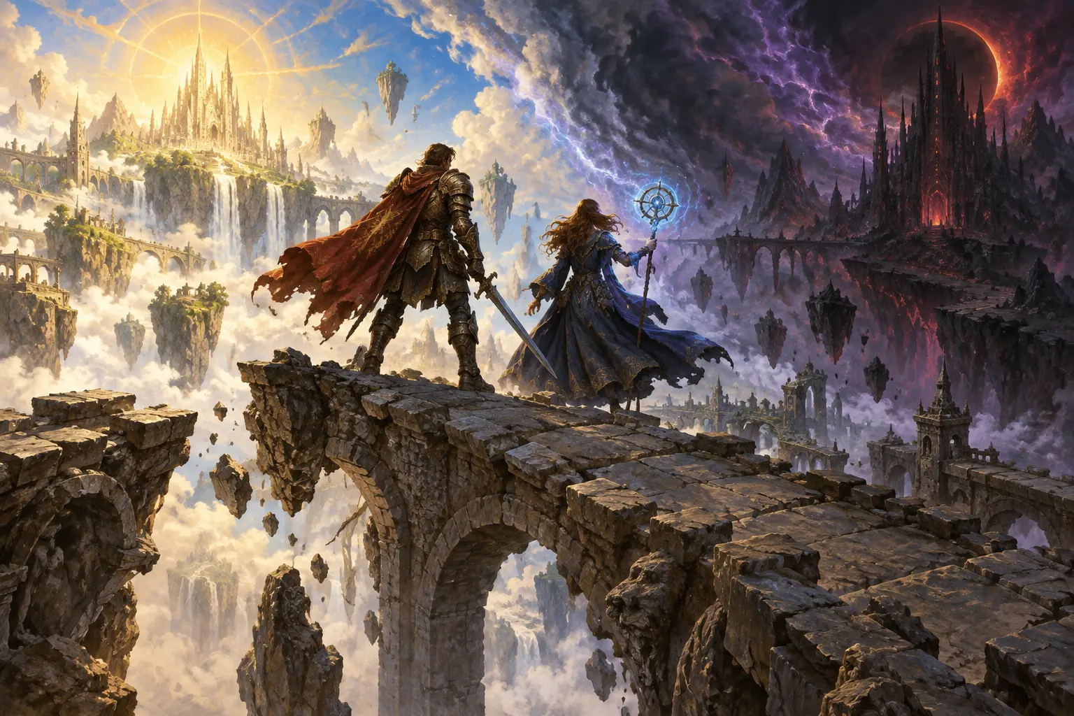 Original fantasy concept illustration for Sundering Shadows.
