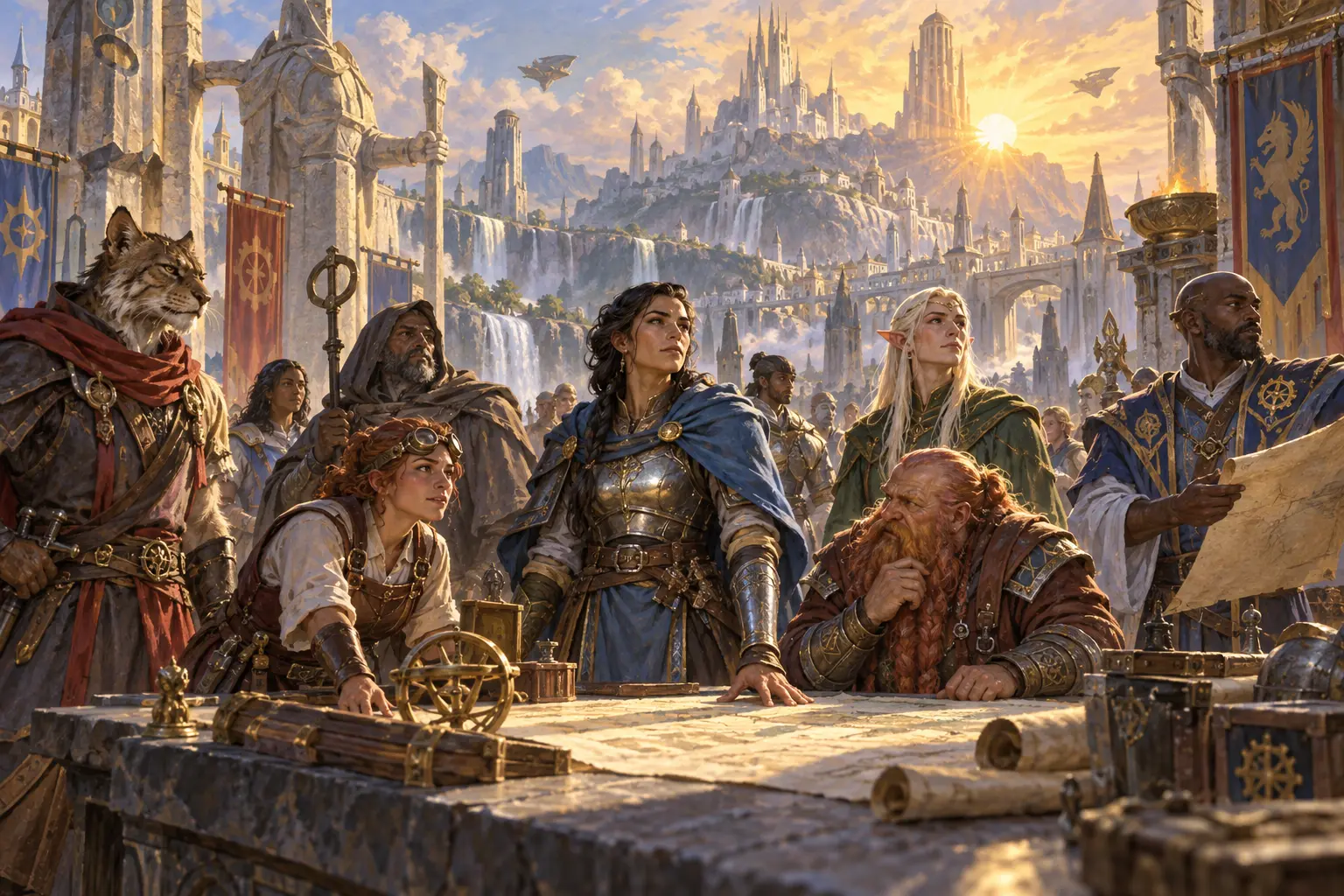 Original fantasy concept illustration for ThresholdRPG.