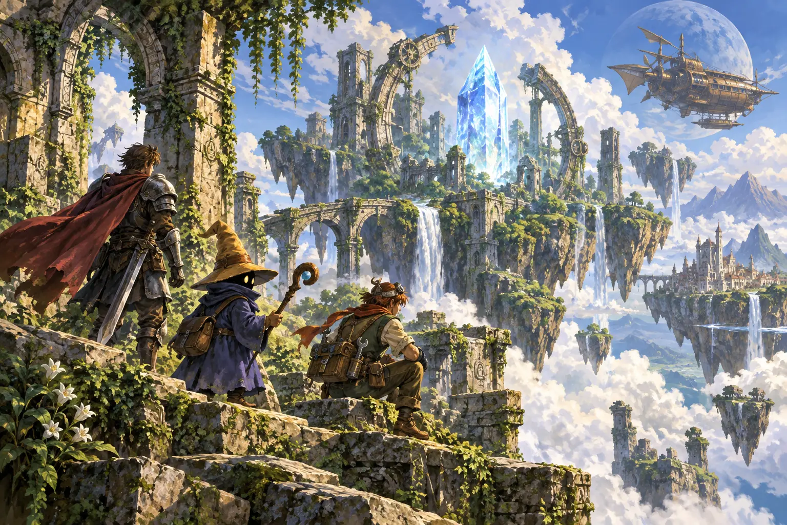 Original fantasy concept illustration for The Unofficial Squaresoft MUD.