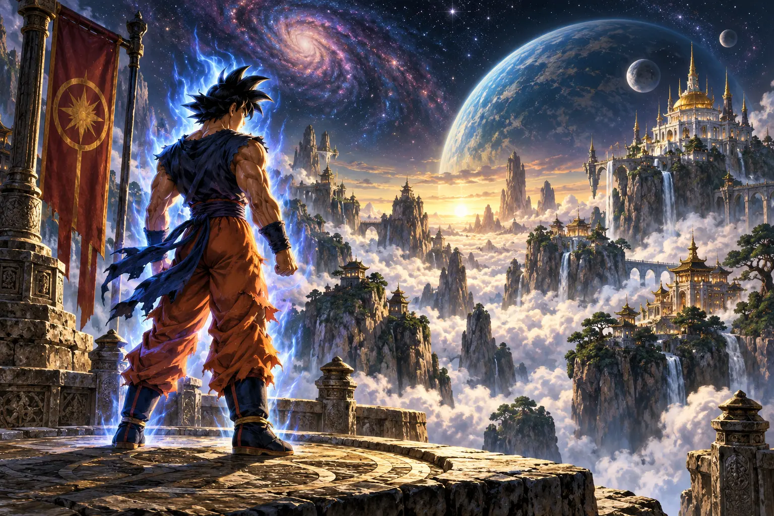 Original dragon ball z concept illustration for Dragonball: Celestial Knights.