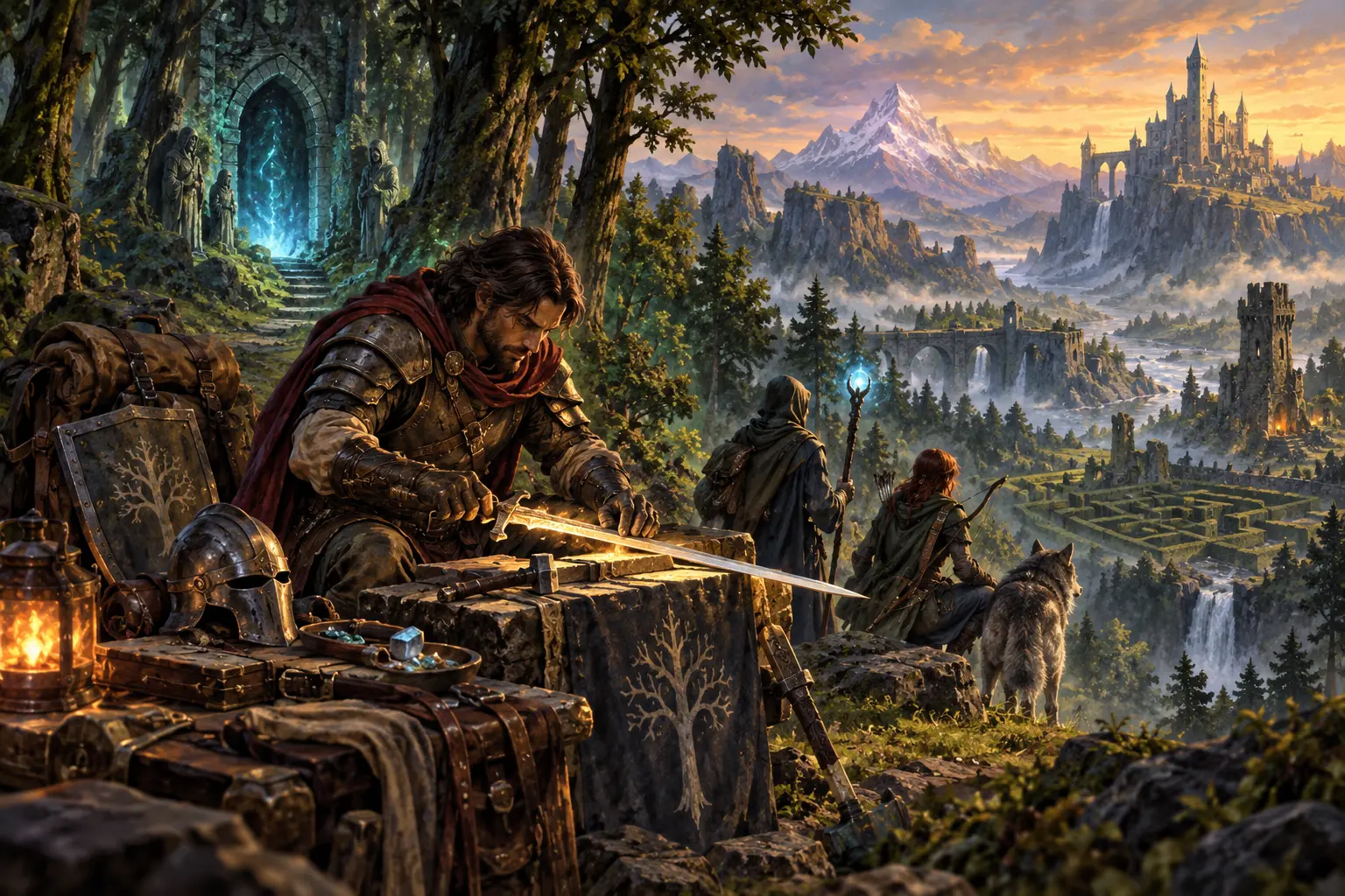 Original fantasy concept illustration for The Forest's Edge.