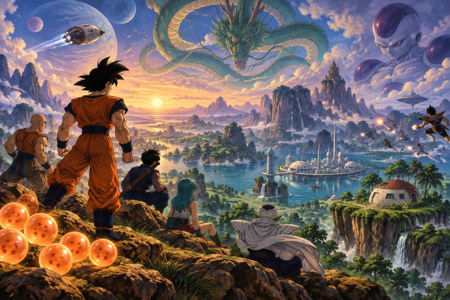 Original dragon ball z concept illustration for Fighter Adventure.