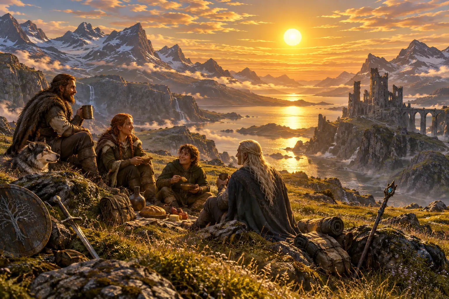 Original fantasy concept illustration for Midnight Sun.