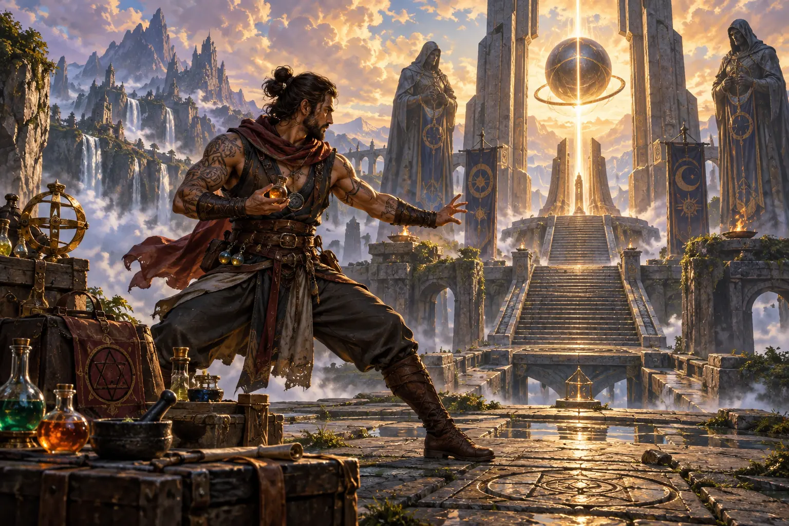 Original fantasy concept illustration for Aarchon.