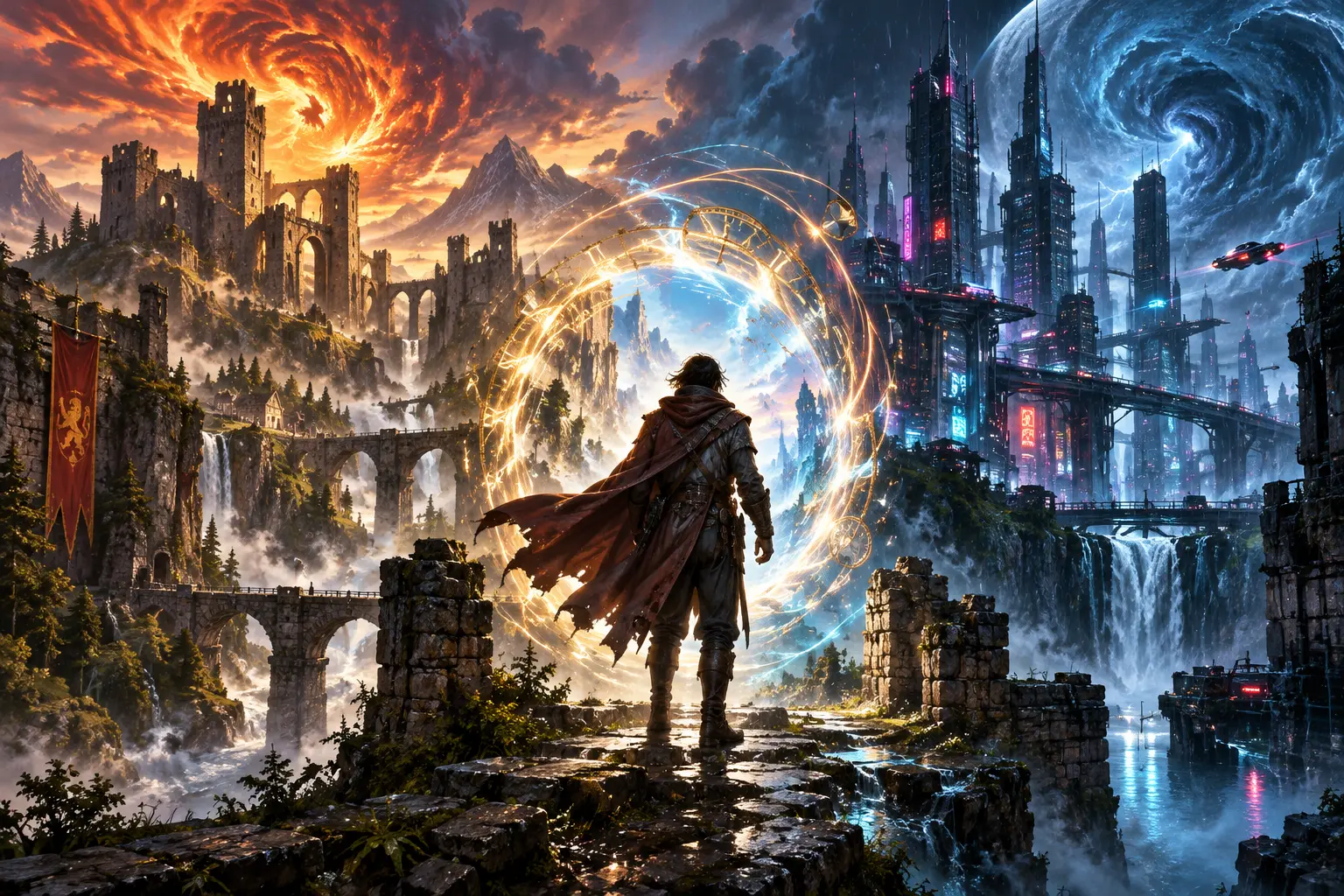 Original cyberpunk concept illustration for TempusMUD.