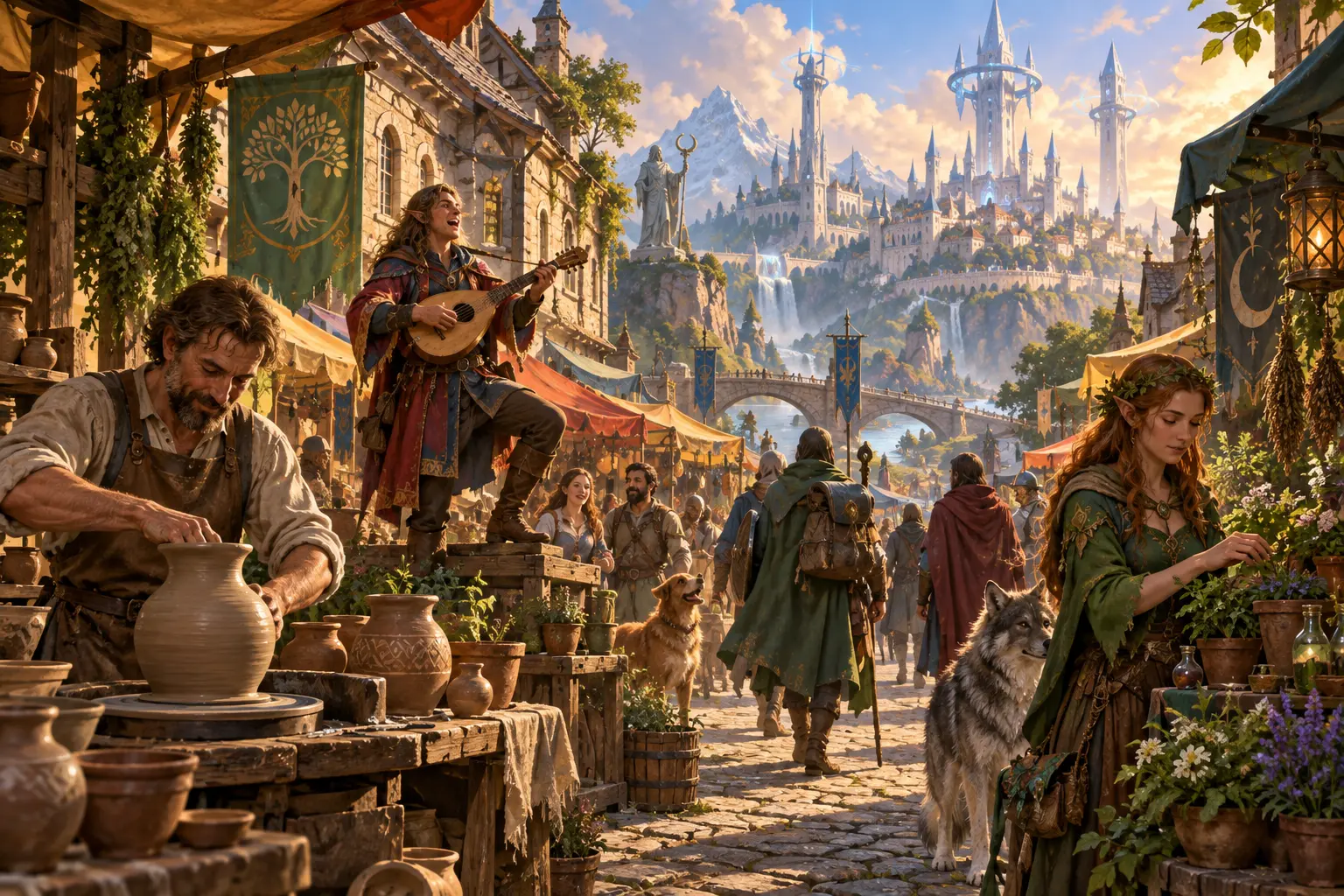 Original fantasy concept illustration for CoffeeMud.