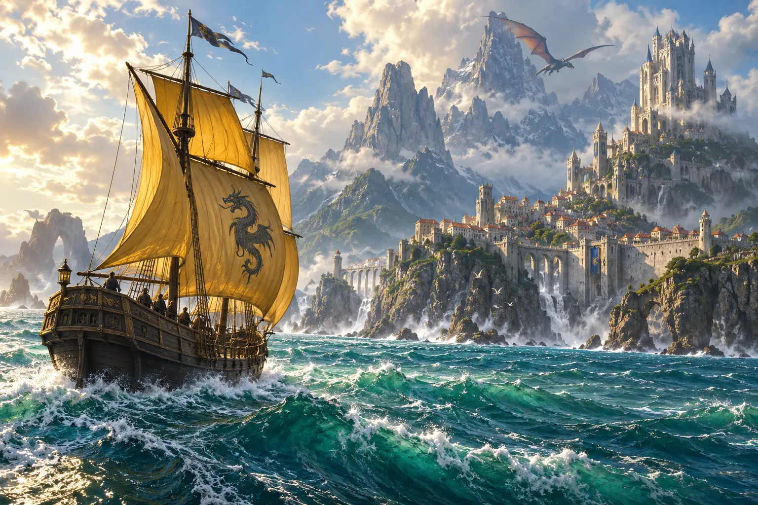 Original fantasy concept illustration for Realms of the Dragon.