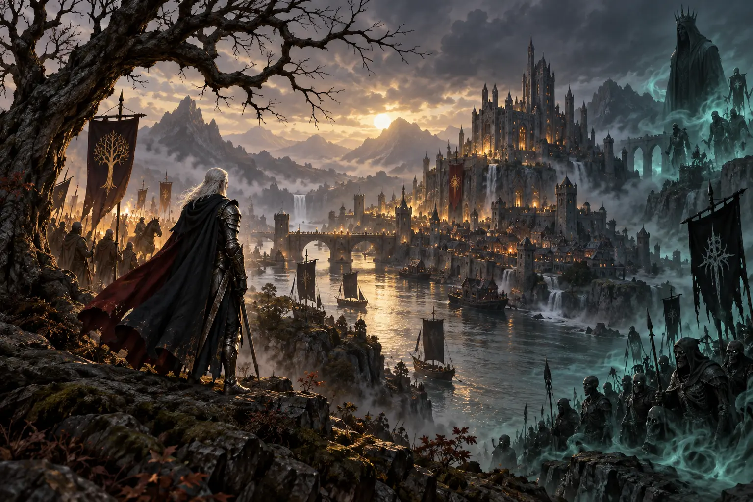 Original fantasy concept illustration for Aetolia, the Midnight Age.
