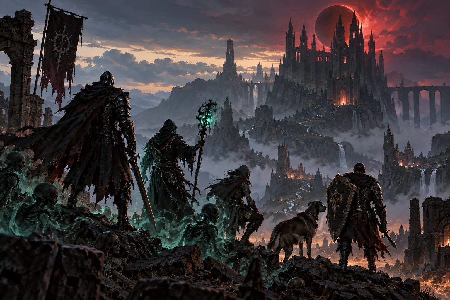 Original fantasy concept illustration for Dark Knights Remorted.
