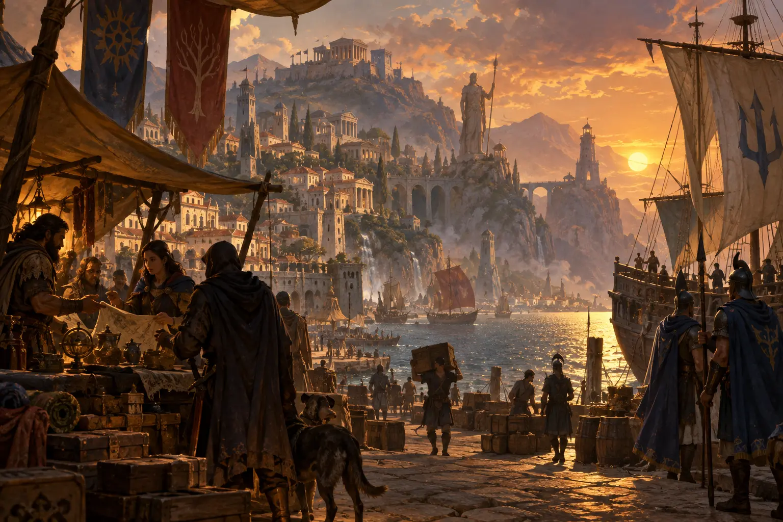 Original fantasy concept illustration for Achaea.