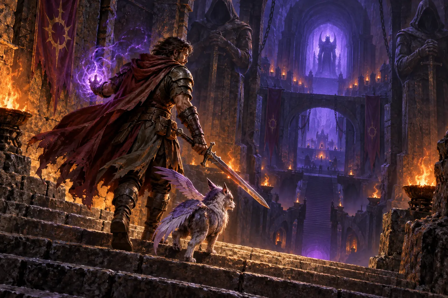 Original fantasy concept illustration for Dark Hope MUD.