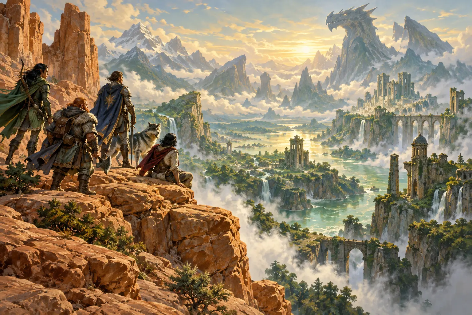Original fantasy concept illustration for Dragon's Exodus.