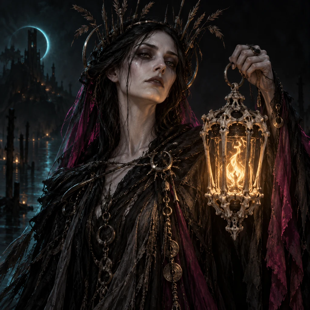 Mora Valehush, undead woman, Ferrier of the Unclaimed; original champion of Aetolia, the Midnight Age
