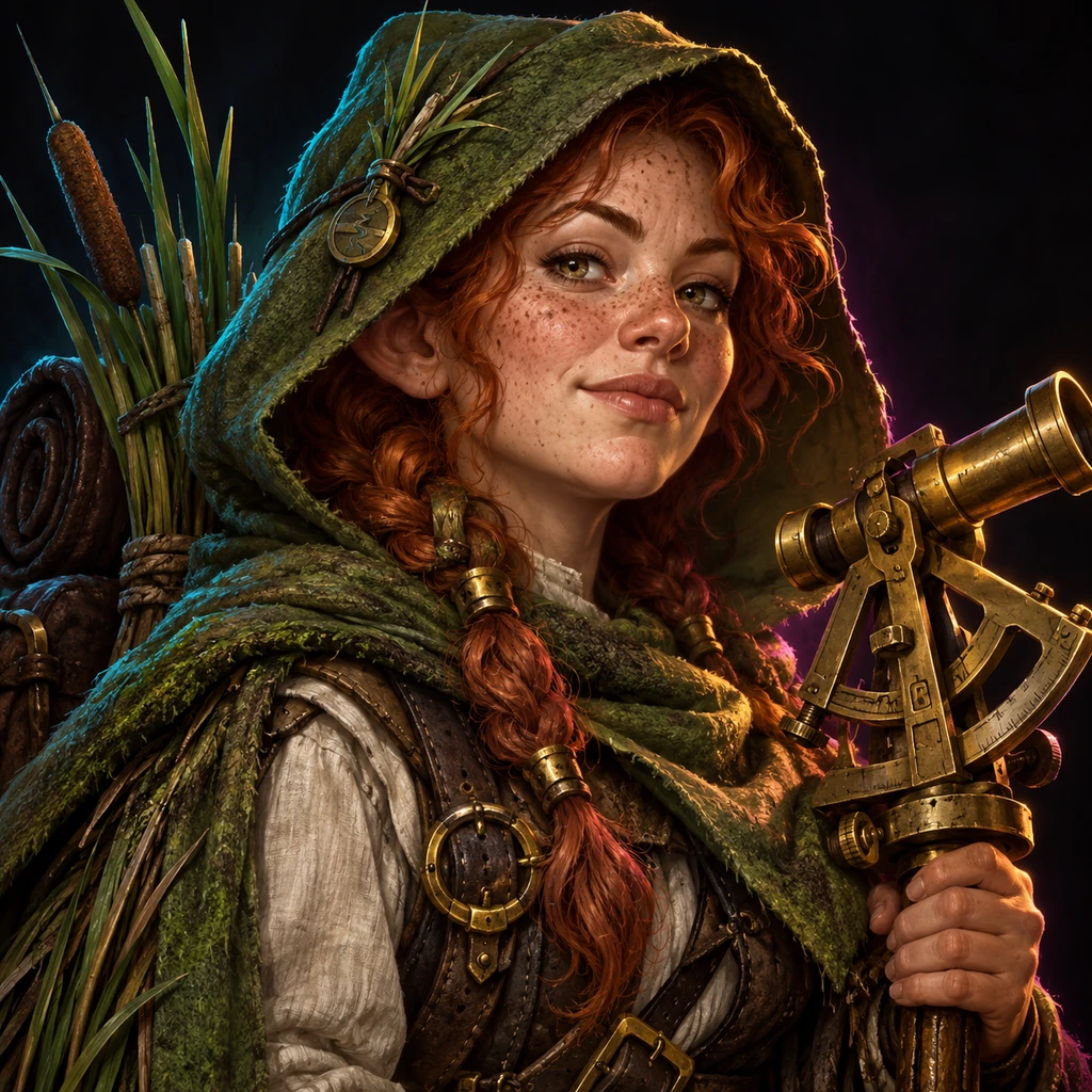 Bera Reedmeasure, Halfling, The River Surveyor; original champion of Age of Humanity