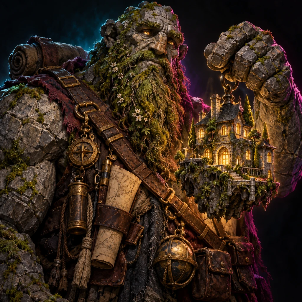 Orric Doorwake, stone giant, Cartographer of Forgotten Hearths; original champion of Ancient Anguish