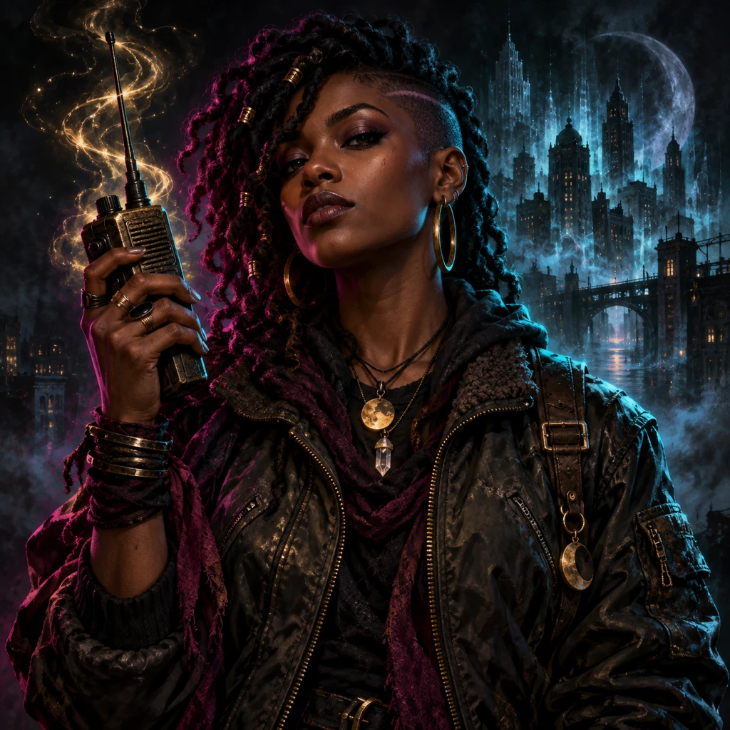 June Halflight, human urban witch, The Unbroken Signal; original champion of Ascension Sojourns