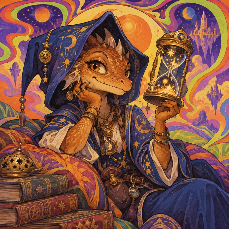 Ilex Sandglass, kobold, Keeper of Borrowed Seconds; original champion of Clessidra