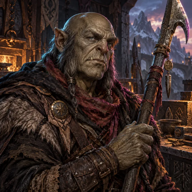 Zorak Hookspur, mountain-pass orc, The Specialist outrider; original champion of Crusify: The Chosen