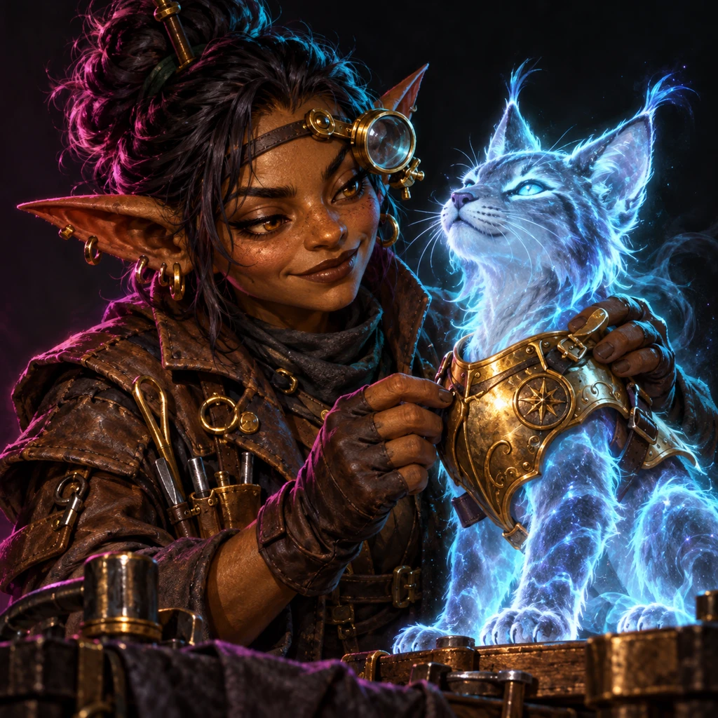 Bessa Dawnriveter, goblin, Armorer of Small Legends; original champion of DayBreak Ridge Reborn