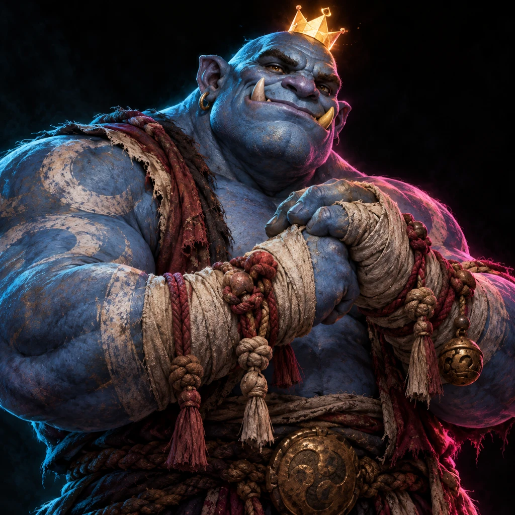 Bram Beliefmaker, gentle ogre, The Unclassed Giant; original champion of Delusions of Grandeur