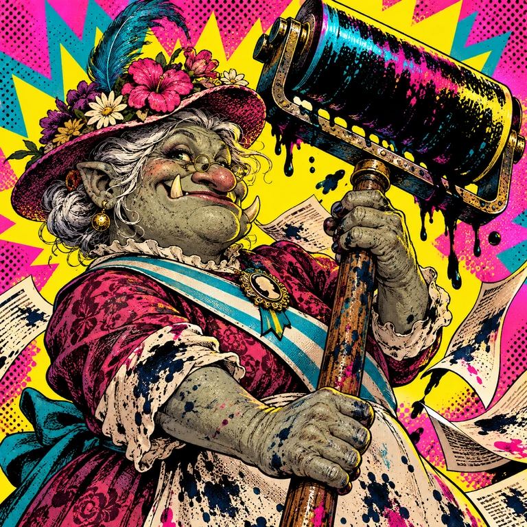 Mrs Pottle Inkspout, troll woman, Municipal Nuisance Emerita; original champion of Discworld MUD