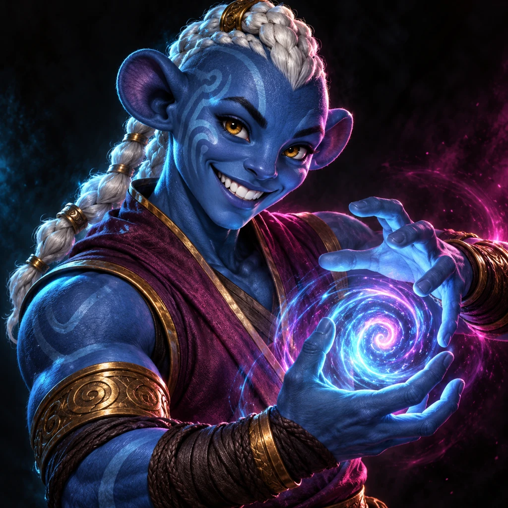 Koru Spiralheart, alien, The Uncapped Spark; original champion of DragonBall: Infinity