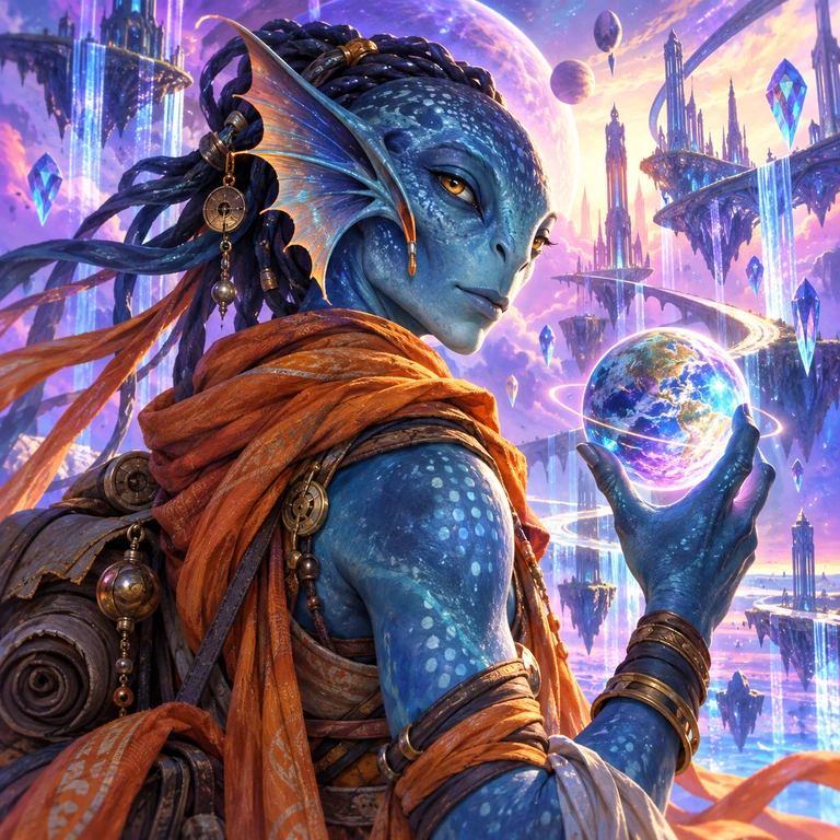 Namo Starstride, amphibious alien martial artist, Pilgrim of the Outer Rings; original champion of Dragonball Universe:MMO
